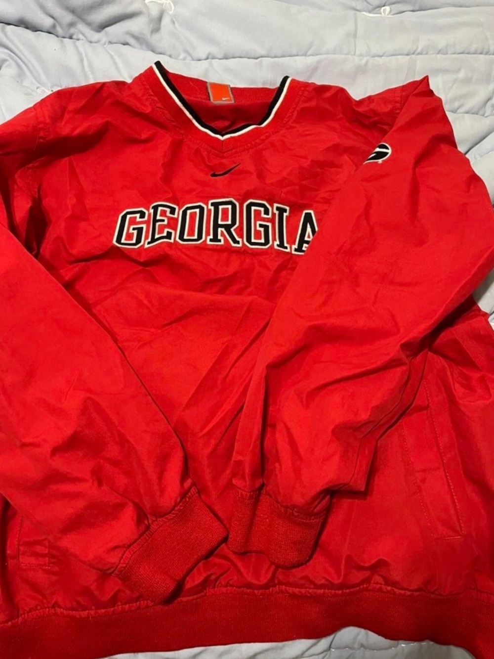 Nike UGA Bulldogs red windbreaker sweatshirt jacket